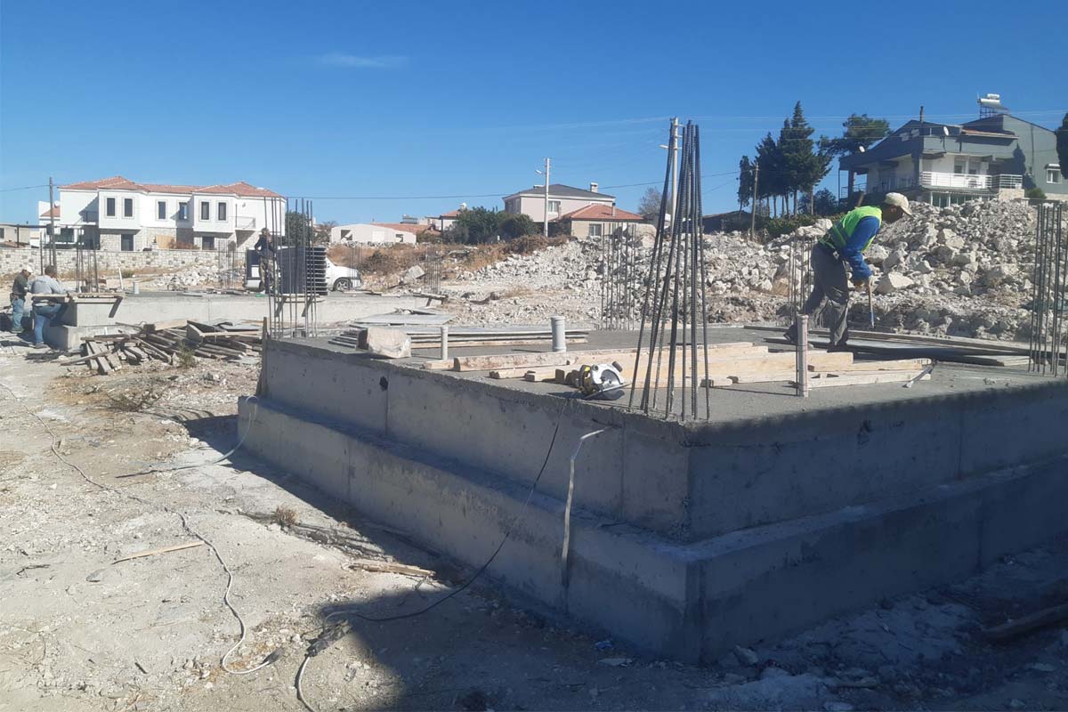 Reisdere villa kaba inşaat temel uygulaması